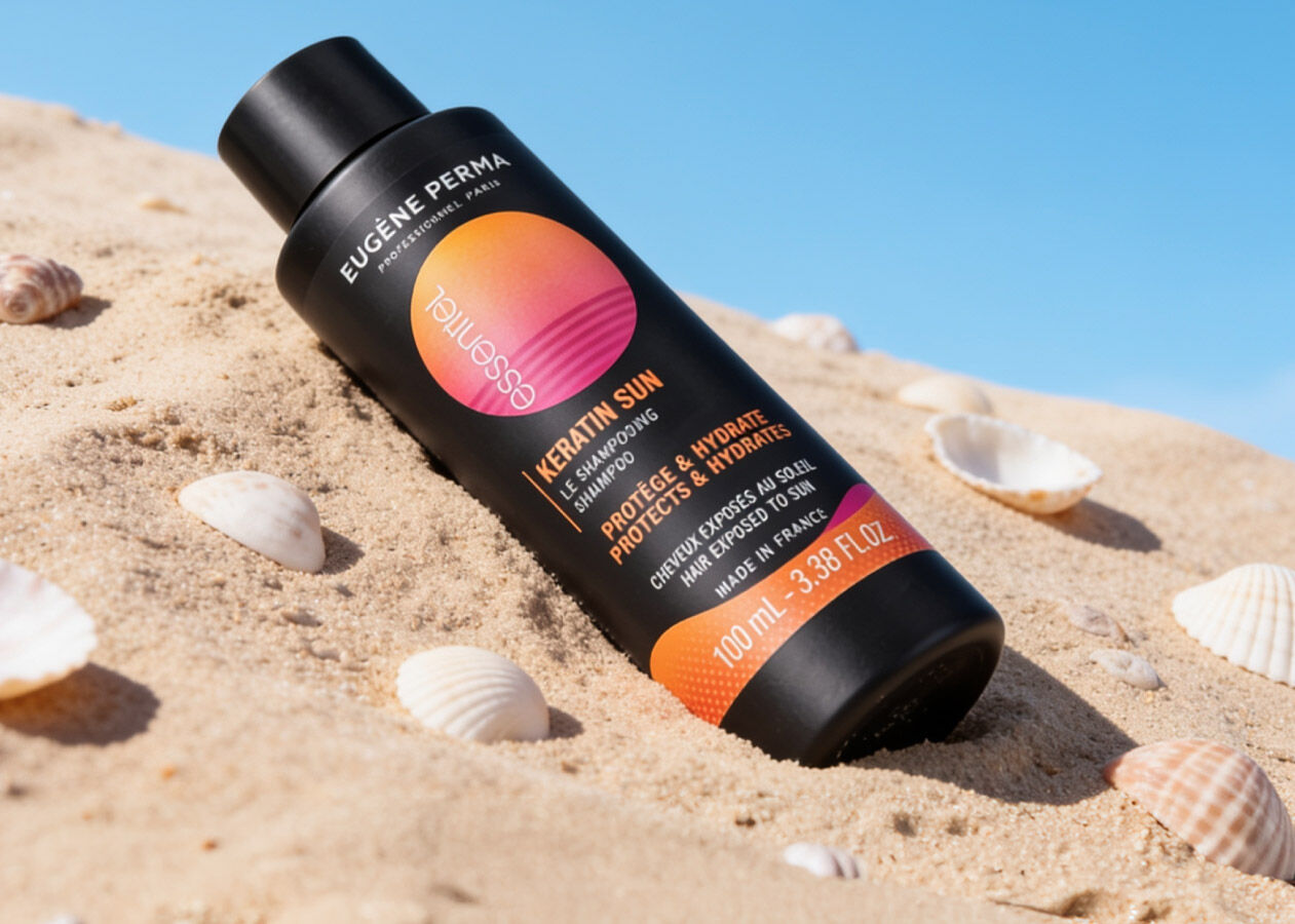 Eug&egrave;ne Perma Professionnel : un produit Essentiel achet&eacute; = 1 shampoing Essentiel Keratin Sun 100ml offert.