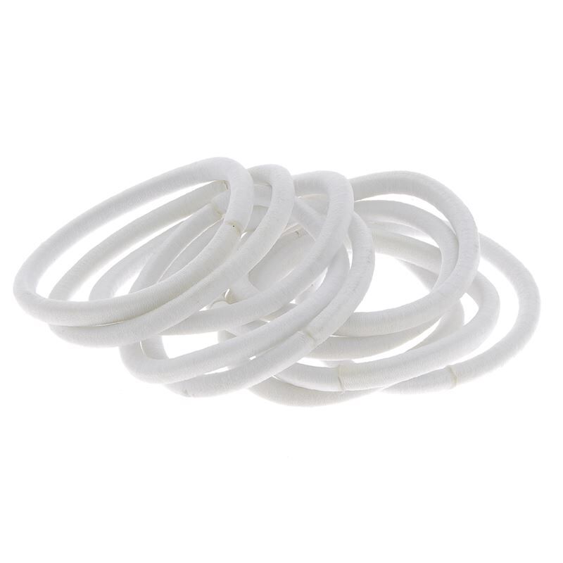&Eacute;lastiques sans m&eacute;tal blanc