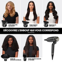 S&egrave;che-cheveux Speed noir mat