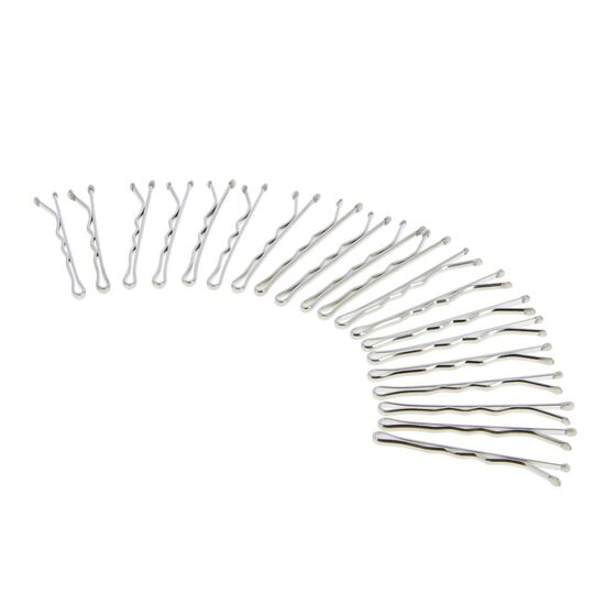 Pince guiche ondul&eacute;e 4cm argent&eacute;es