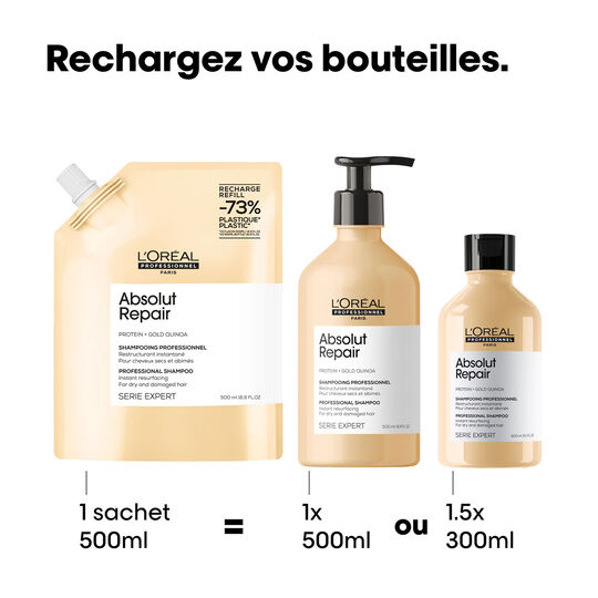 Shampooing restructurant instantan&eacute; Absolut Repair recharge 500ml