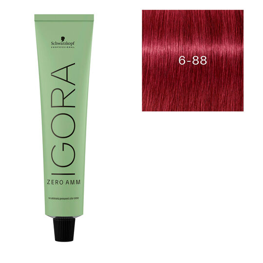 Coloration Igora Zero Amm 6-88 blond fonc&eacute; rouge extra