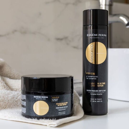 Rituel r&eacute;parateur shampooing et masque Essentiel Keratin shampooing 250ml + masque 150ml