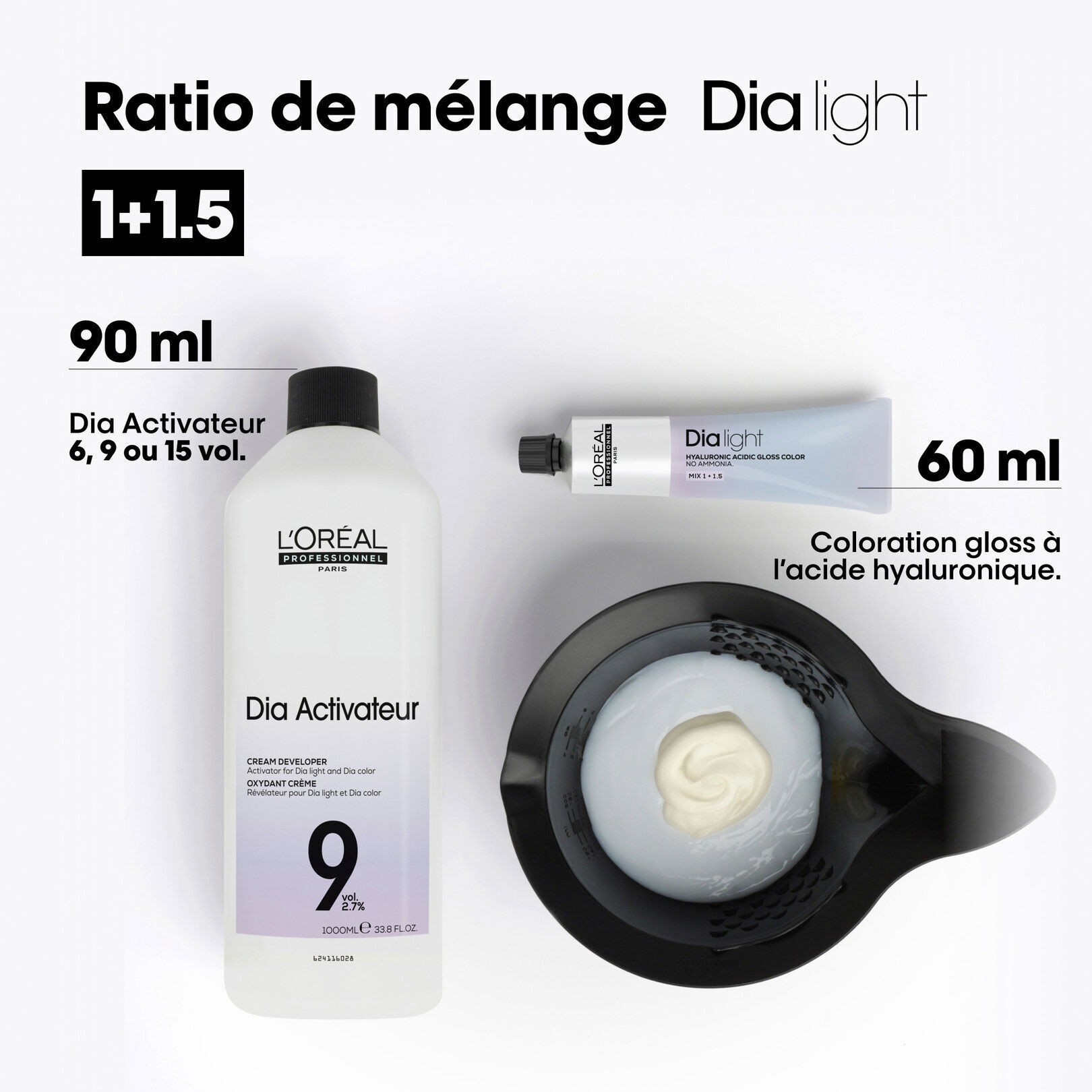 Coloration ton sur ton Dia light Hyaluronic 5 ch&acirc;tain clair