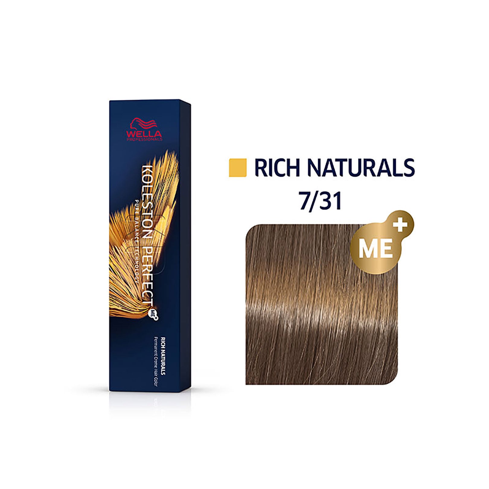 Coloration permanente Koleston Perfect Me+ 7/31 blond dor&eacute; cendr&eacute;