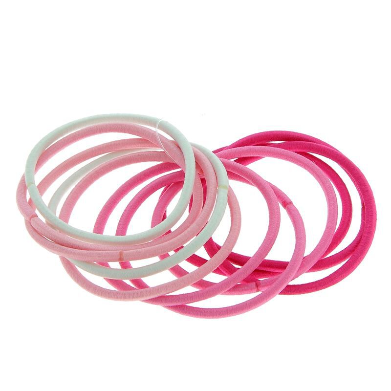Elastiques color&eacute;s fins blanc et rose