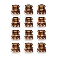 Mini pinces croco marrons 1cm