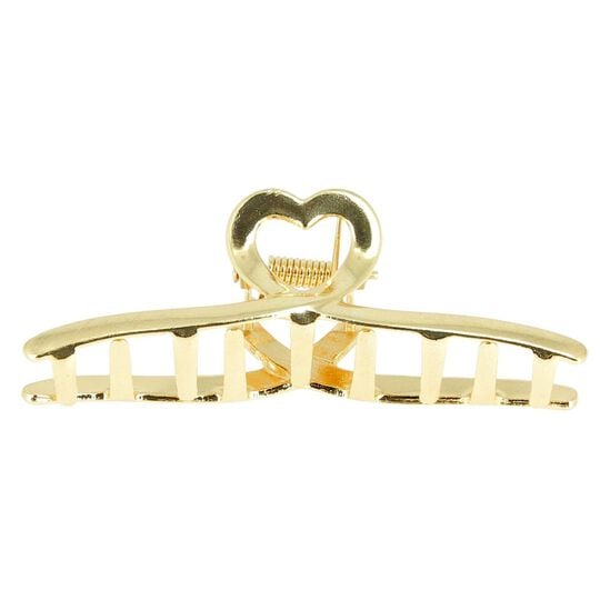 Pince croco coeur doré