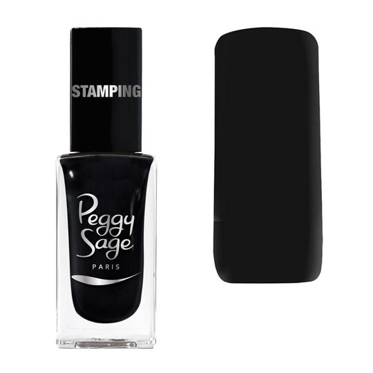 Vernis &agrave; ongles stamping Peggy sage noir