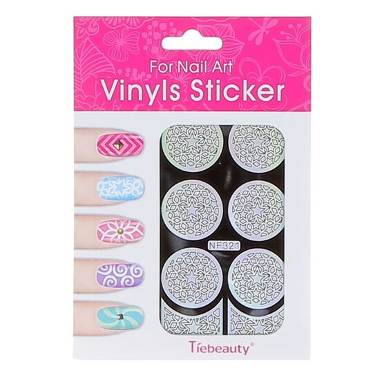 Pochoir vinyl étoile pour ongles