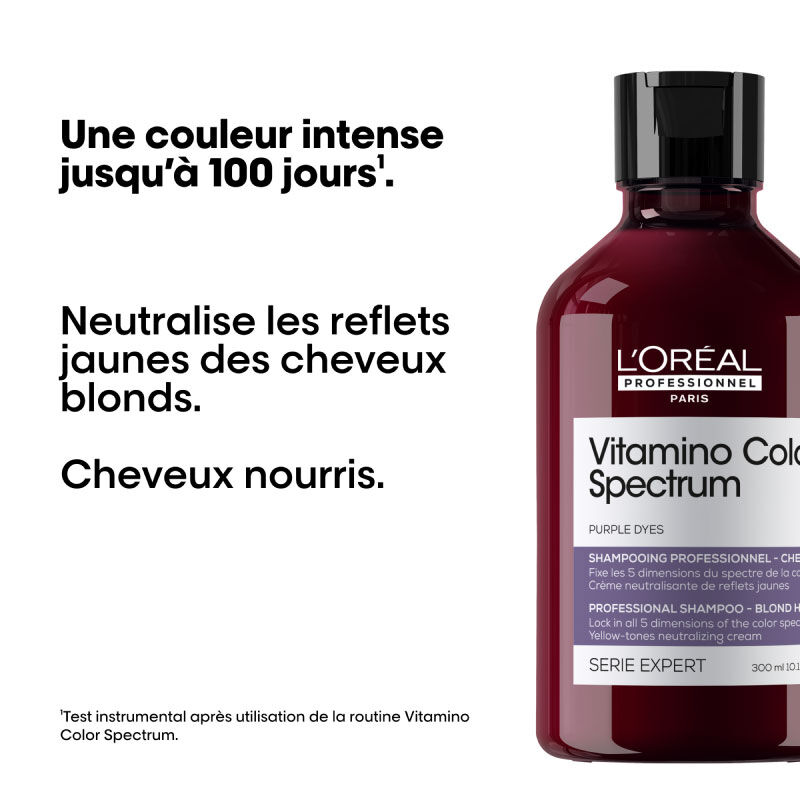 Shampooing neutralisant Vitamino Color Spectrum violet, anti-jaune
