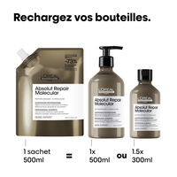 Shampooing réparateur Absolut Repair Molecular recharge 500ml