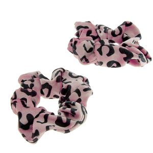 Chouchou l&eacute;opard x 2 rose