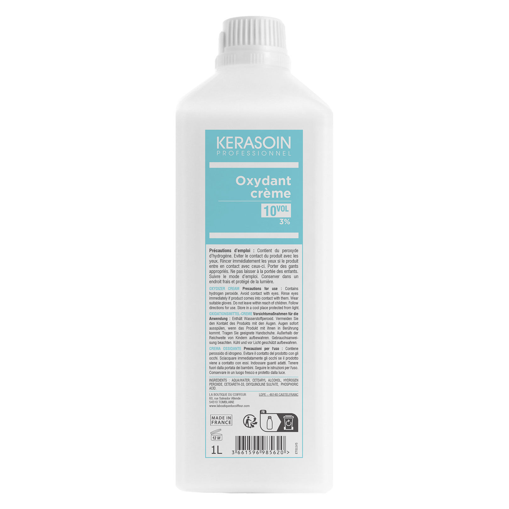 Oxydant cr&egrave;me 10 volumes 3% 1000ml