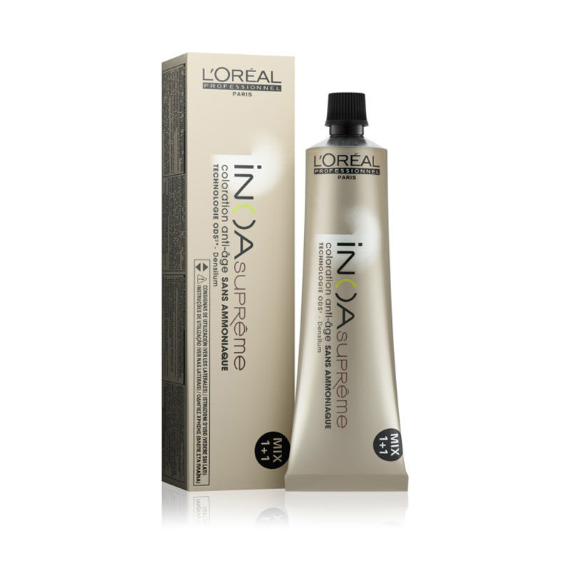 Coloration anti-&acirc;ge sans ammoniaque Inoa Supr&ecirc;me 7.32 majeste du blond