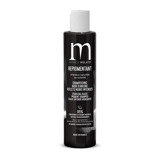 Shampooing repigmentant cheveux naturels ou colorés noir d'aniline