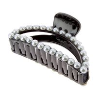 Pince croco &agrave; perles demi-lune