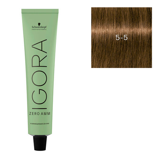 Coloration Igora Zero Amm 5-5 châtain clair doré