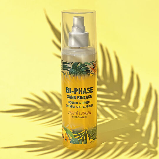 D&eacute;m&ecirc;lant bi-phase &agrave; l'argan et au karit&eacute; 500ml