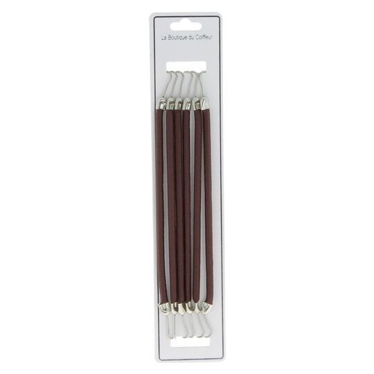 Elastiques à crochet x 6 marrons