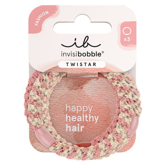 3 Élastiques tressés Twinstar blush braids