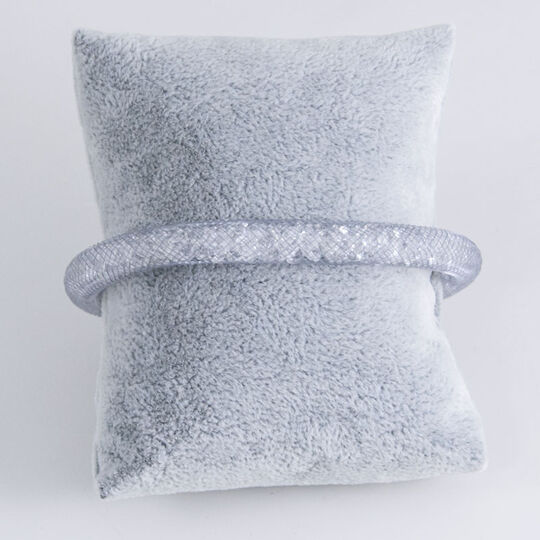 Bracelet strass filet gris