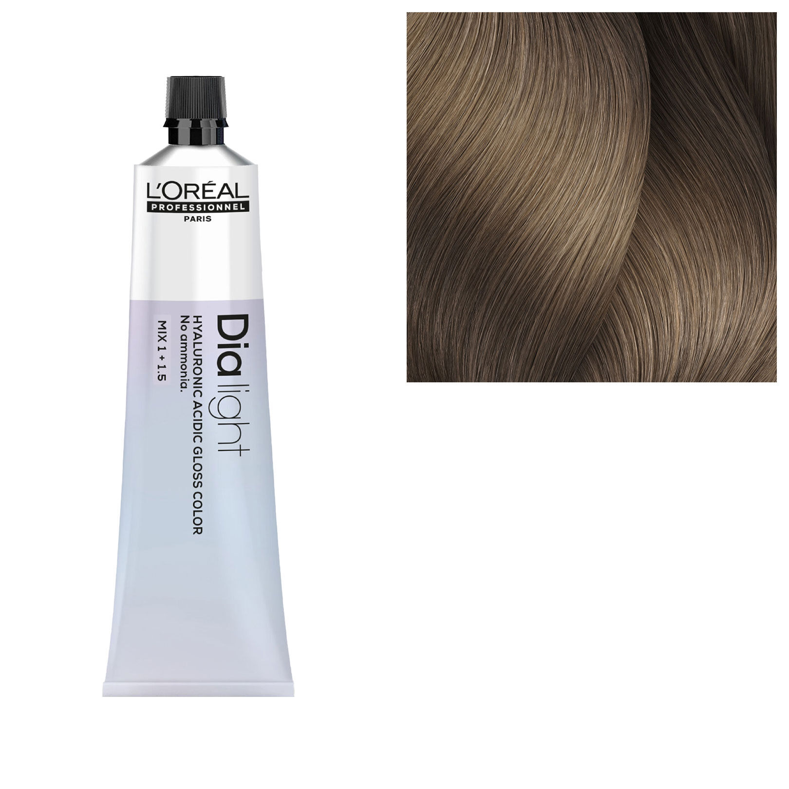 Coloration ton sur ton Dia light Hyaluronic 8.28 milkshake iris&eacute; mocca