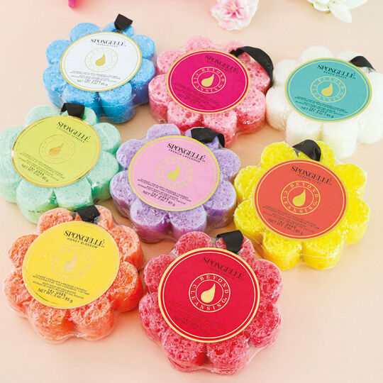 Éponge de bain infusée freesia poire