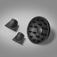 S&egrave;che cheveux Falco noir et argent