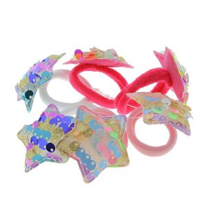 Elastiques mousse motifs sequins &eacute;toile