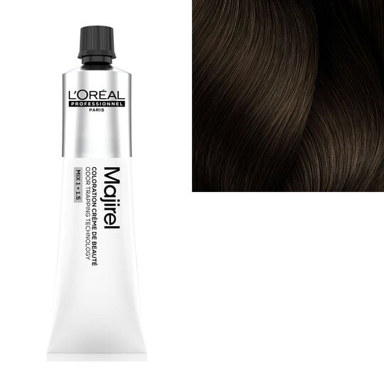 Coloration cr&egrave;me de beaut&eacute; Majirel 6.13 blond fonc&eacute; cendr&eacute; dor&eacute;