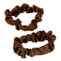 Chouchous satinés fins x 2 marron