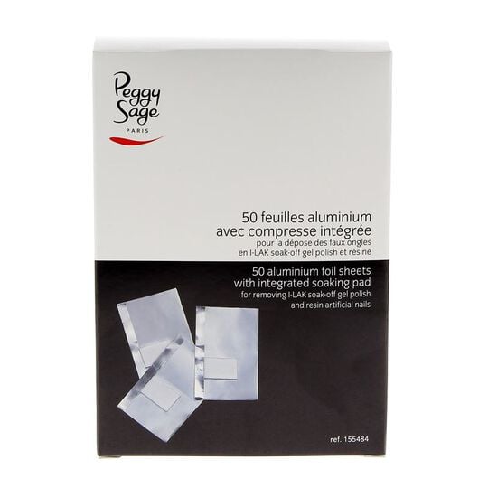 50 feuilles aluminium avec compresse int&eacute;gr&eacute;e