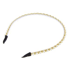 Serre-t&ecirc;te &agrave; perles et cha&icirc;nette