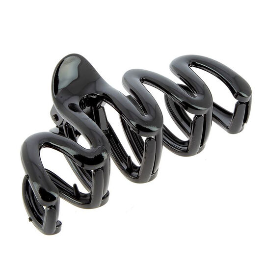 Pince croco plastique zigzag noire