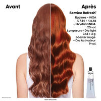 Coloration ton sur ton Dia light Hyaluronic 10.24 milkshake iris&eacute; cuivr&eacute;