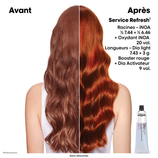 Coloration ton sur ton Dia light Hyaluronic 10.24 milkshake iris&eacute; cuivr&eacute;