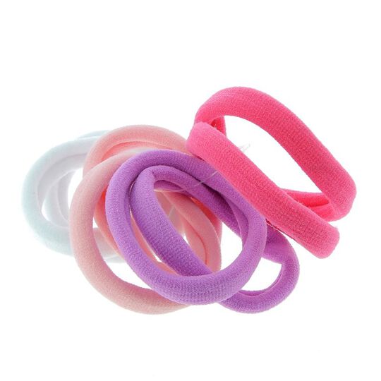 Lot élastiques mousse blanc rose violet