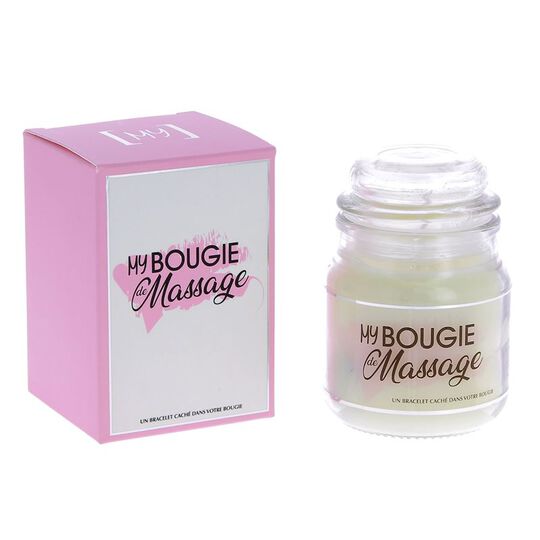 My bougie de massage au monoï avec bijoux