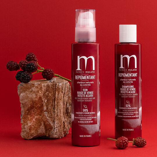 Shampooing repigmentant cheveux naturels ou colorés rouge de Venise