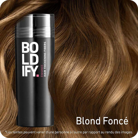 Fibres densifiantes pour cheveux blond foncé