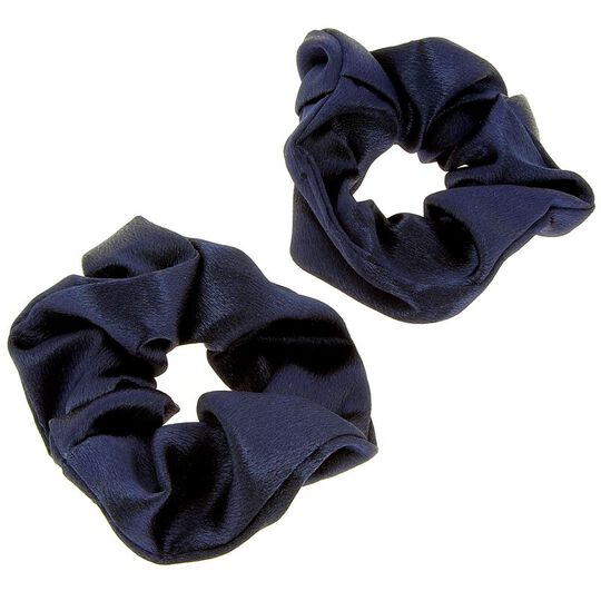 Chouchous satin&eacute;s x 2 marine