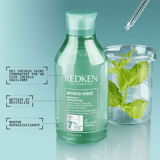 Shampooing racines grasses pointes sèches Amino Mint