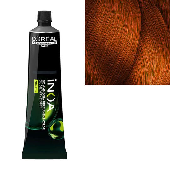 Coloration sans ammoniaque Inoa 6.45 blond fonc&eacute; cuivr&eacute; acajou