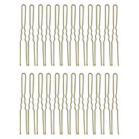 24 Épingles ondulées longues bronze