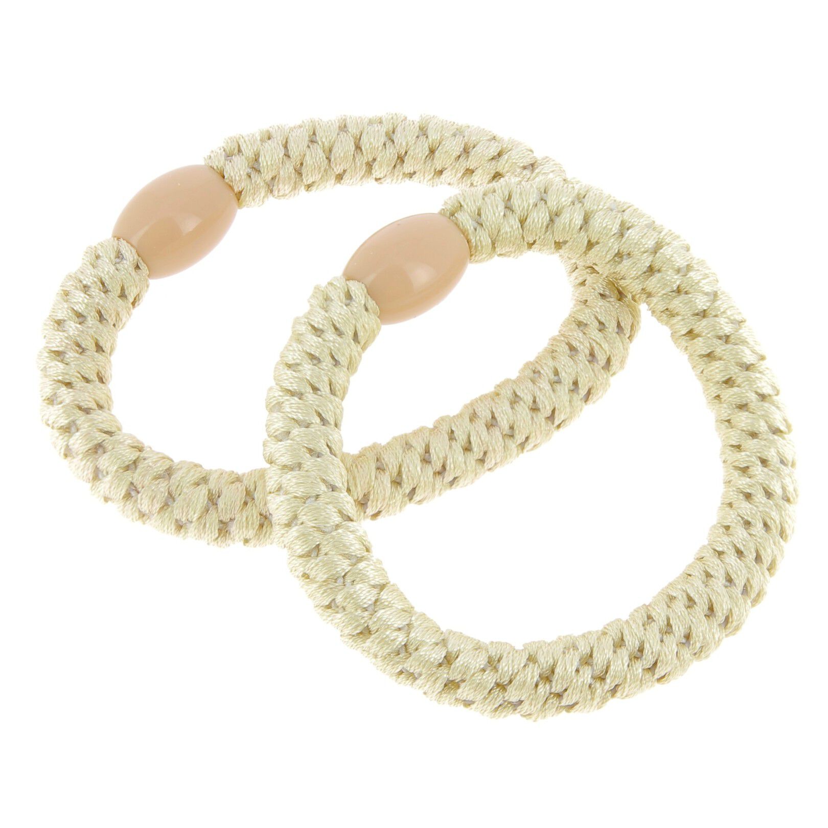 &Eacute;lastiques tiss&eacute;s sans m&eacute;tal beige