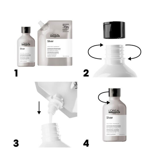 Duo recharge déjaunissant Silver + shampooing 300ml