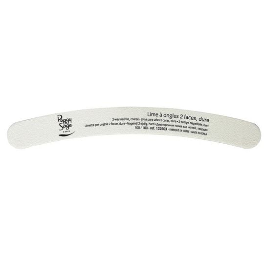 Lime &agrave; ongles 2 faces Banane 100/180 blanc, pour ongles naturels