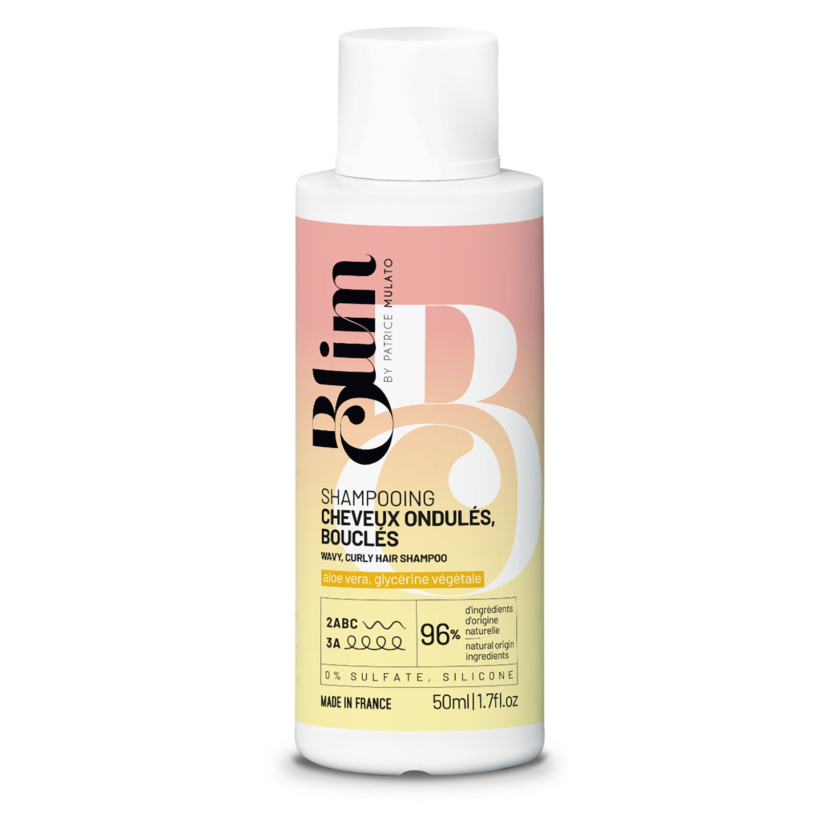 Shampooing cheveux ondul&eacute;s, boucl&eacute;s Blim 50 ml