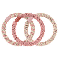 3 &Eacute;lastiques tress&eacute;s Twinstar blush braids